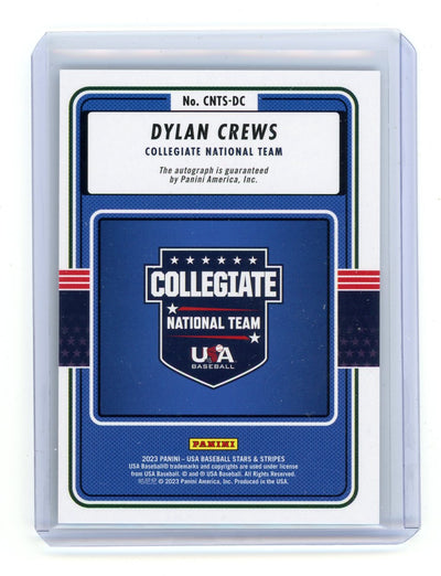 Dylan Crews 2023 Panini Team USA Stars & Stripes autograph foil #'d 039/100