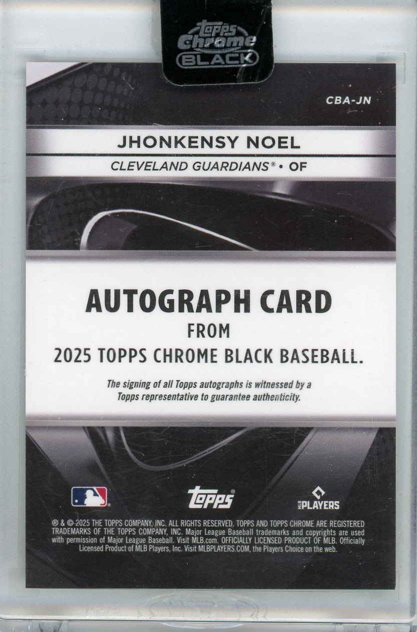 Jhonkensy Noel 2025 Topps Chrome Black Rookie Autograph