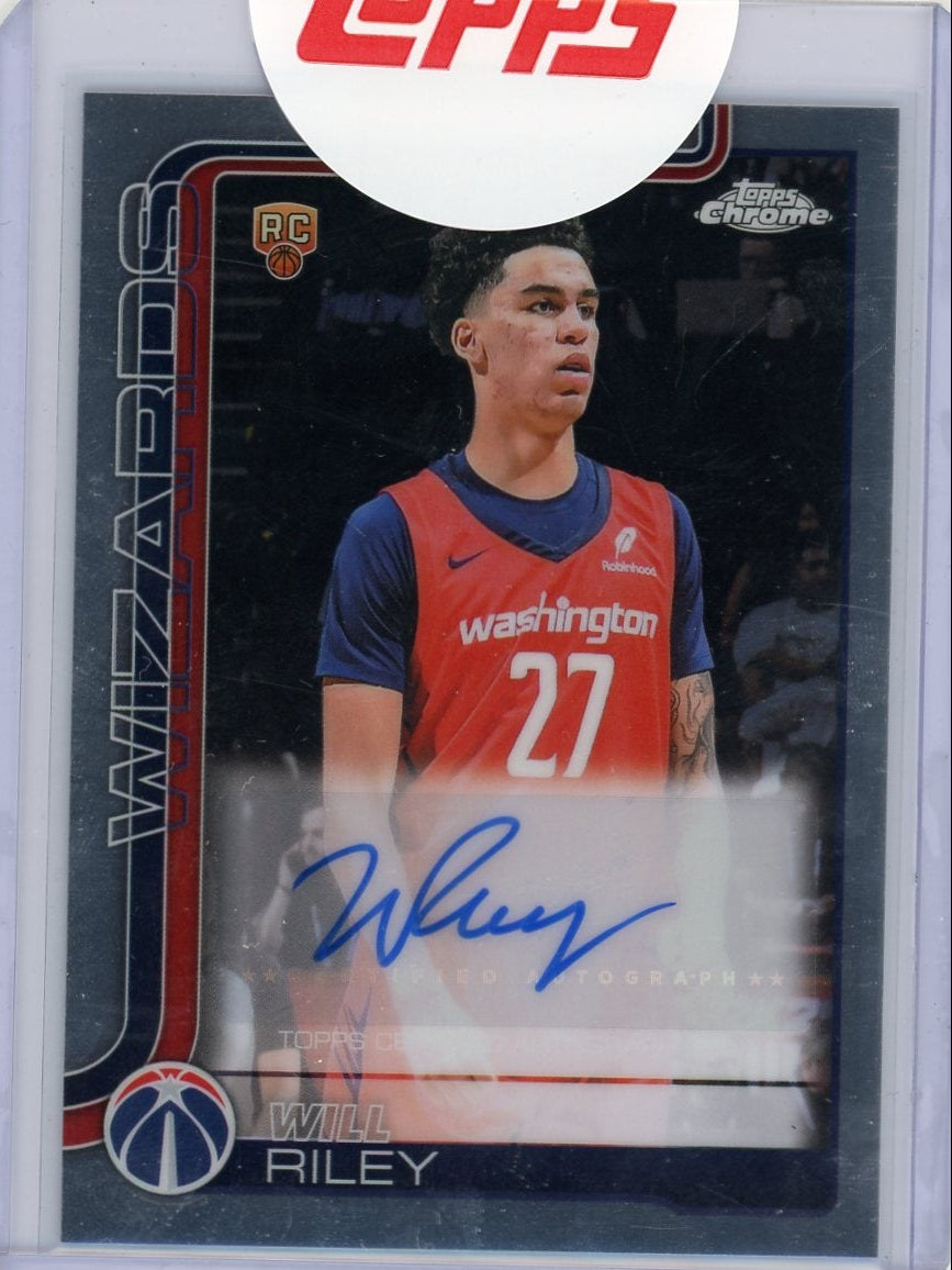 Will Riley 2025-26 Topps Chrome Rookie Autograph