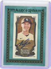Anthony Volpe 2024 Topps Allen & Ginter Mini Baseball Auto Blue Frame #'d 25/50