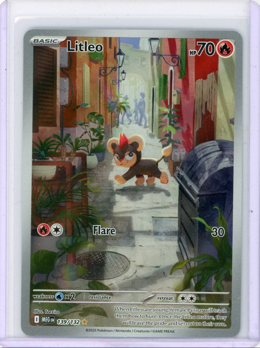 Litleo Pokémon Mega Evolution Illustration Rare #139/132