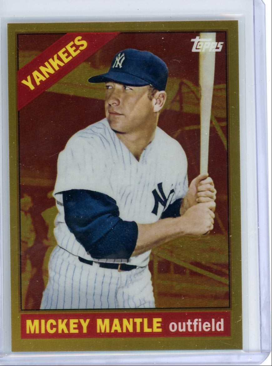 Mickey Mantle 2012 Topps 1966 Reprint Gold Refractor