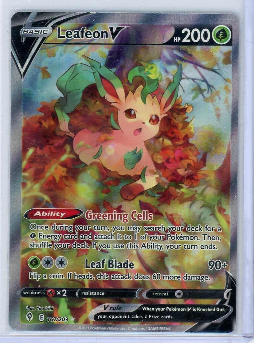 Leafeon V Pokémon Evolving Skies Alternate Full Art #167/203