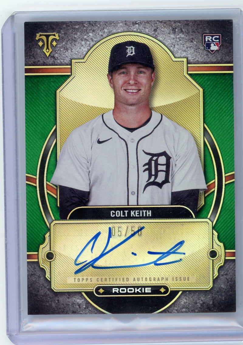 Colt Keith 2024 Topps Triple Threads Green Auto 