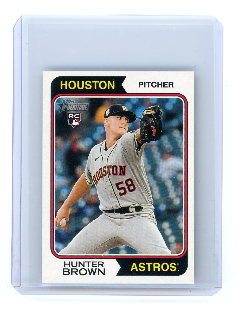 Hunter Brown 2023 Topps Heritage mini rookie card #'d 077/100