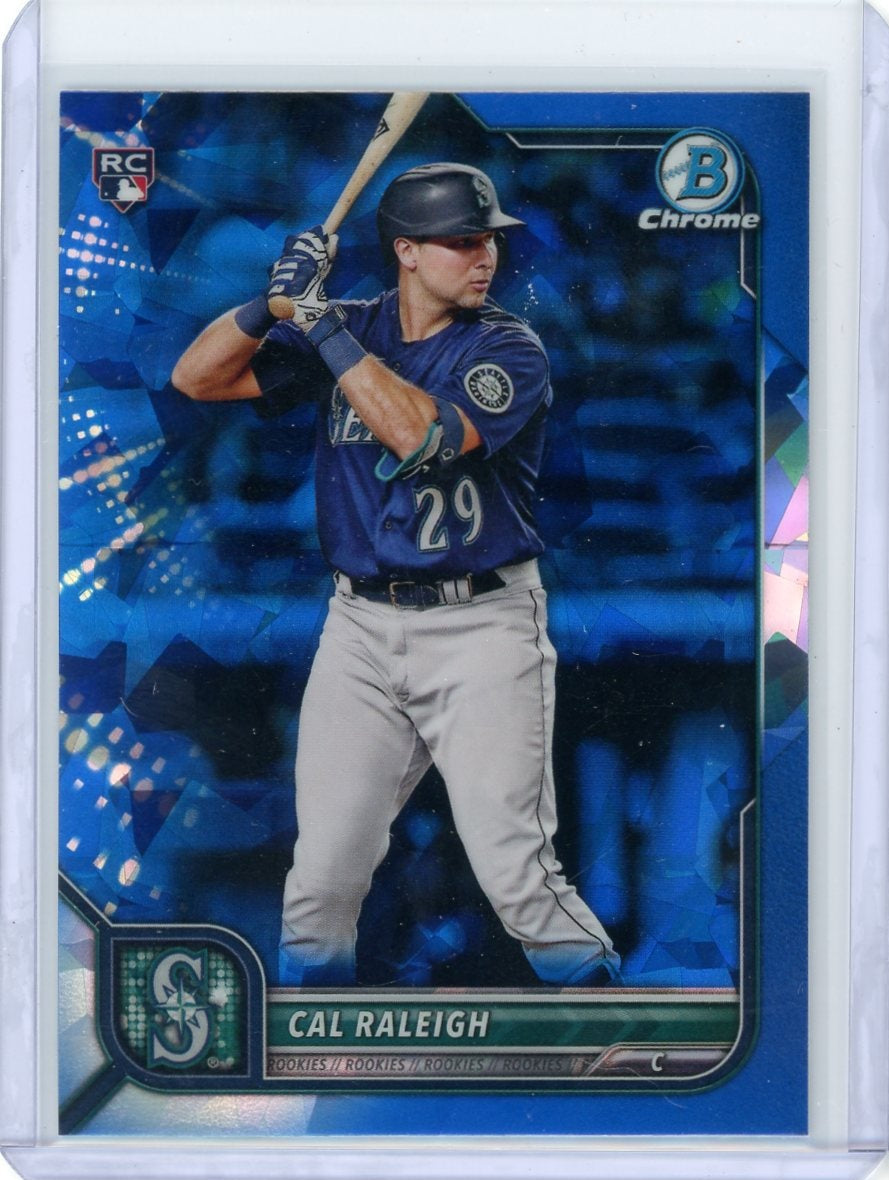 Cal Raleigh 2022 Bowman Chrome Sapphire Rookie