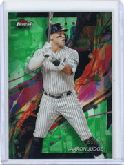 Aaron Judge 2024 Topps FInest Green Refractor #'d 50/75