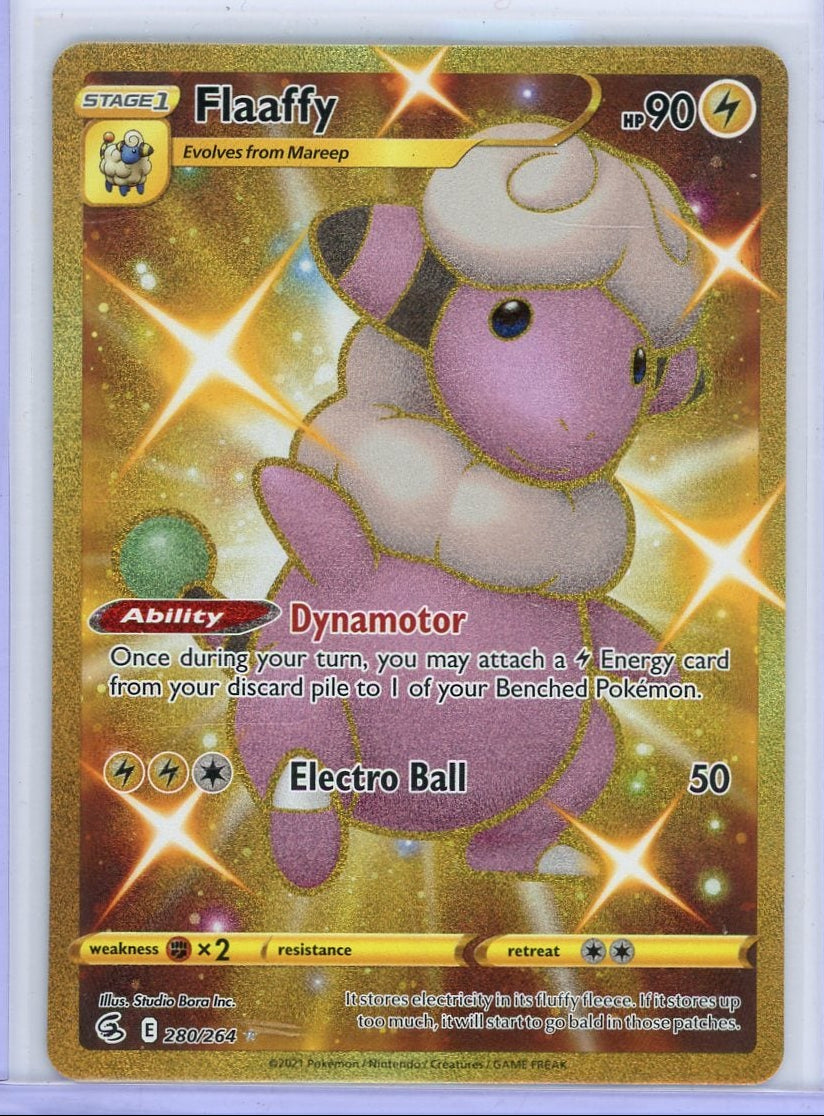 Flaaffy 2021 Pokémon Fusion Strike rare lucky gold holo #280/264
