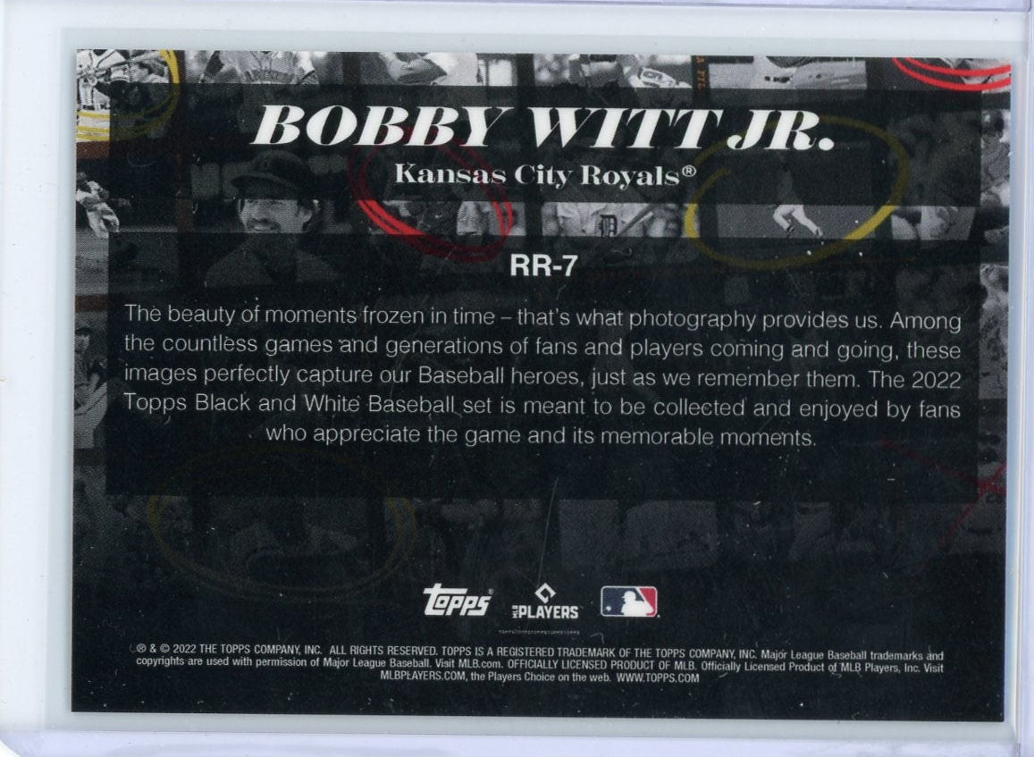 Bobby Witt Jr 2022 Topps Black & White Rookie Resolution