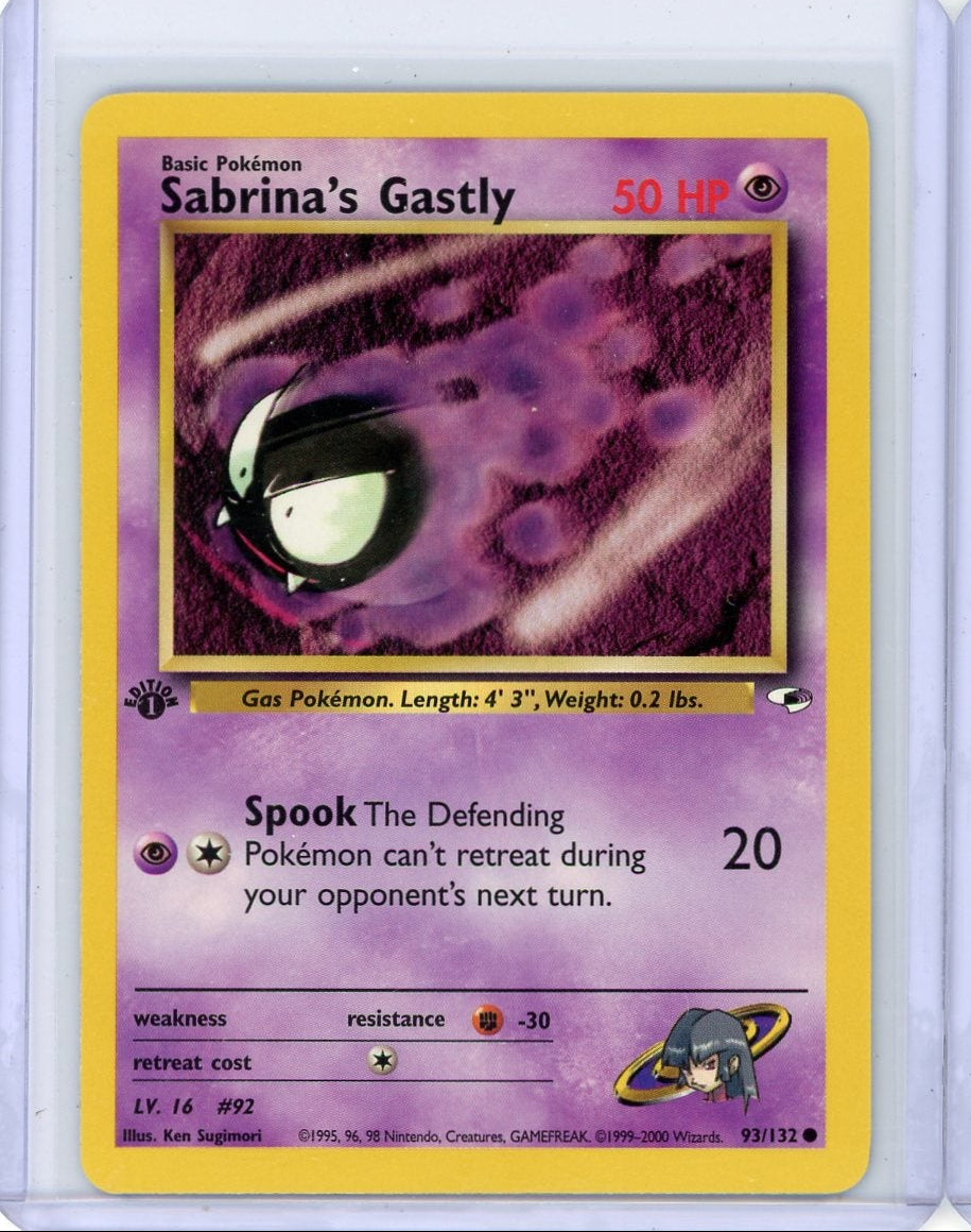 Sabrina's Gastly 2000 Pokemon Team Rocket 1st Edition non-holo #93/132