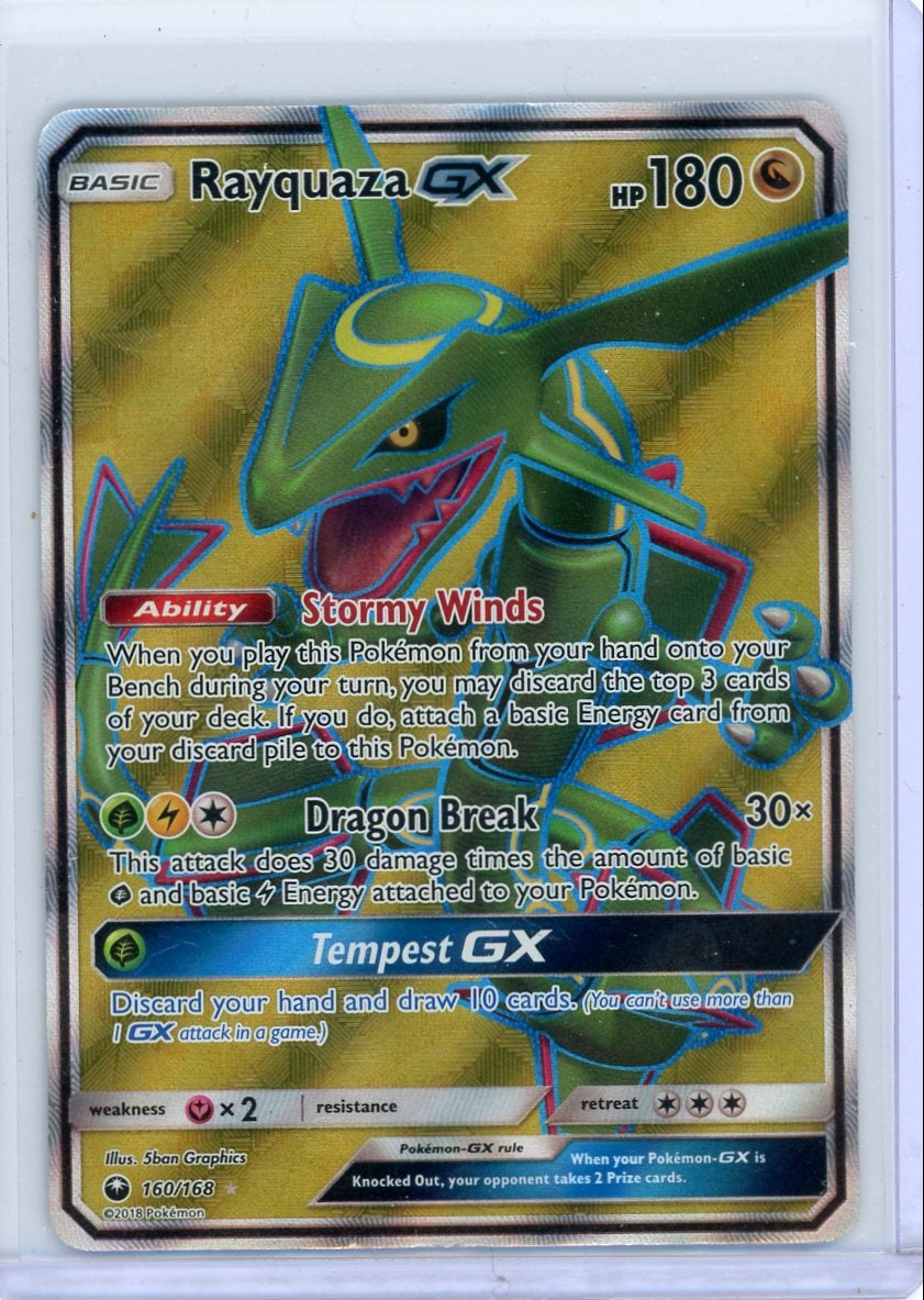 Rayquaza GX Full-Art 2018 Pokemon Celestial Storm #160/168 NM/LP