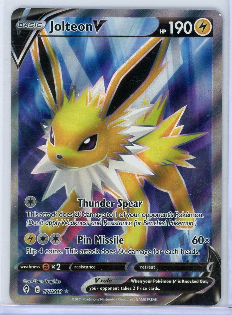 Jolteon V Pokémon Evolving Skies Full Art #177/203