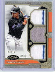 Francisco Lindor 2024 Topps Tier One triple relic /49