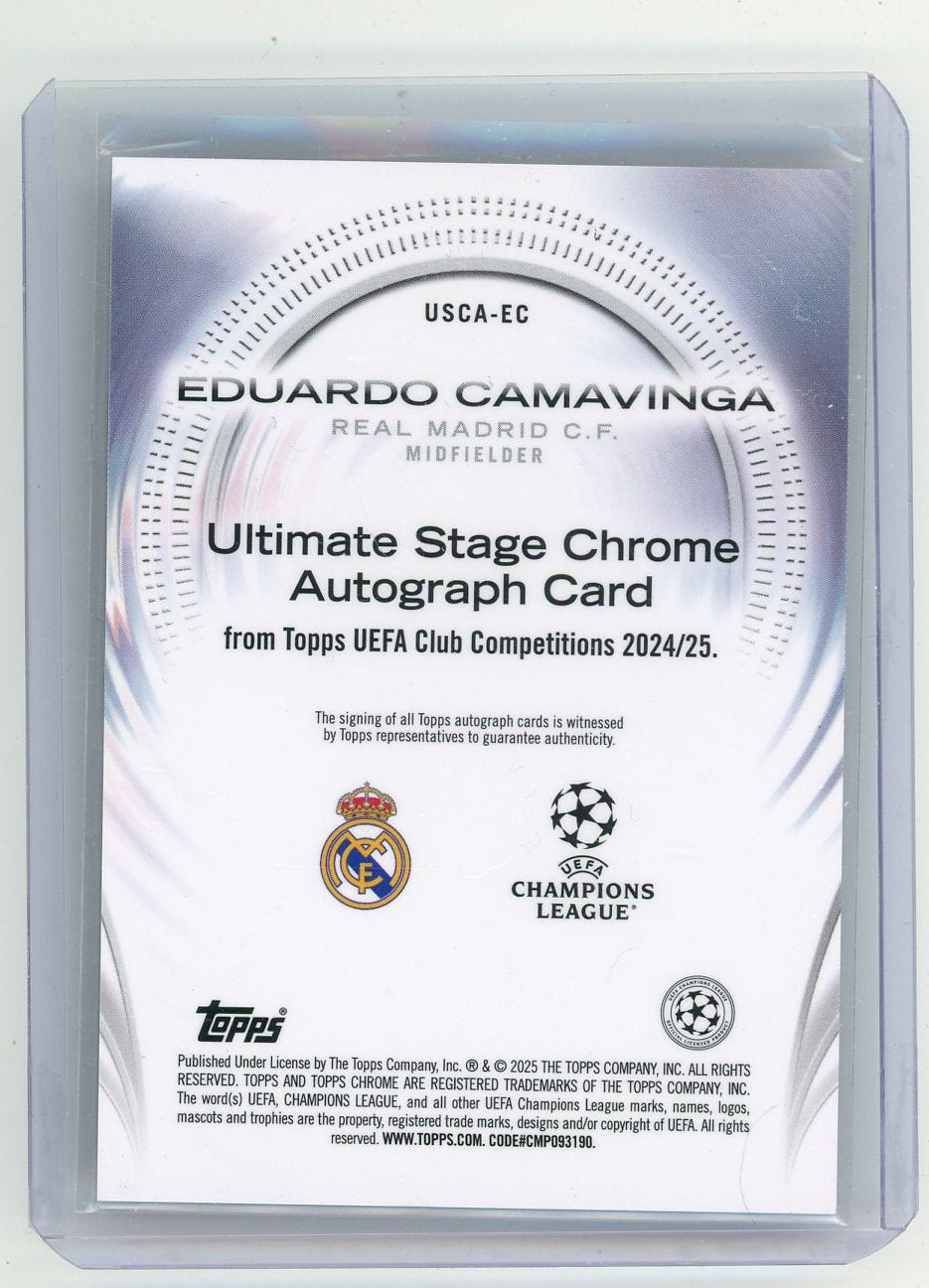 Eduardo Camavinga 2025 Topps UEFA CC Ultimate Stage Autograph