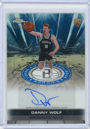 Danny Wolf 2025-26 Topps Chrome autograph rookie card blue ref. #'d 32/150