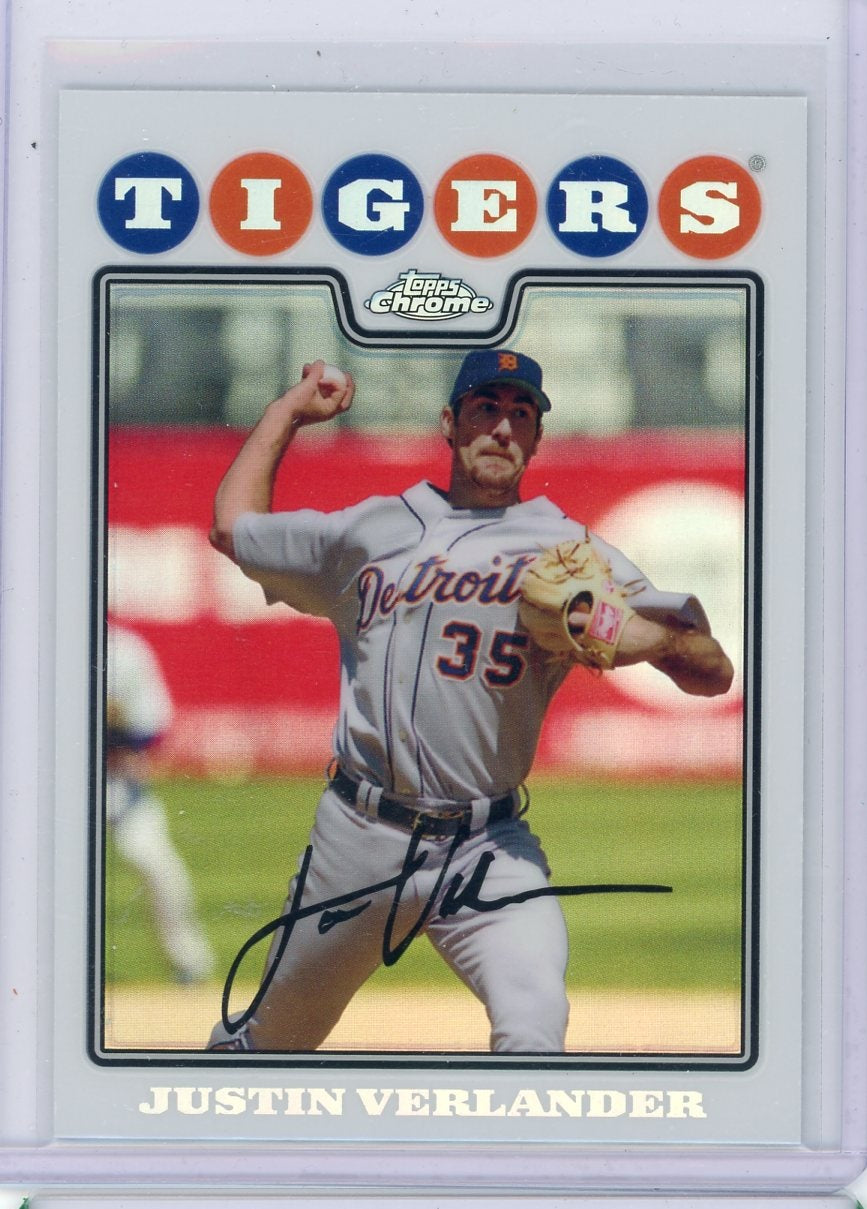 Justin Verlander 2008 Topps Chrome refractor