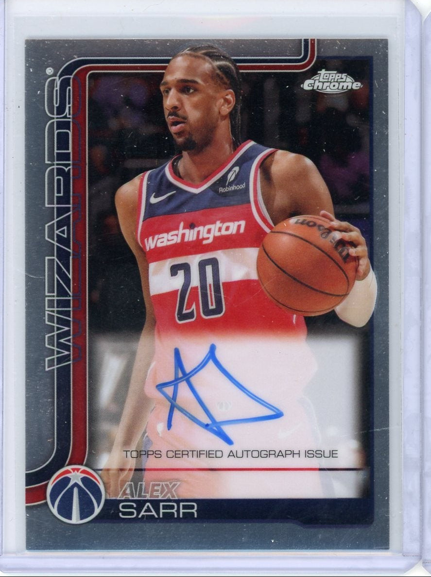 Alex Sarr 2025-26 Topps Chrome autograph
