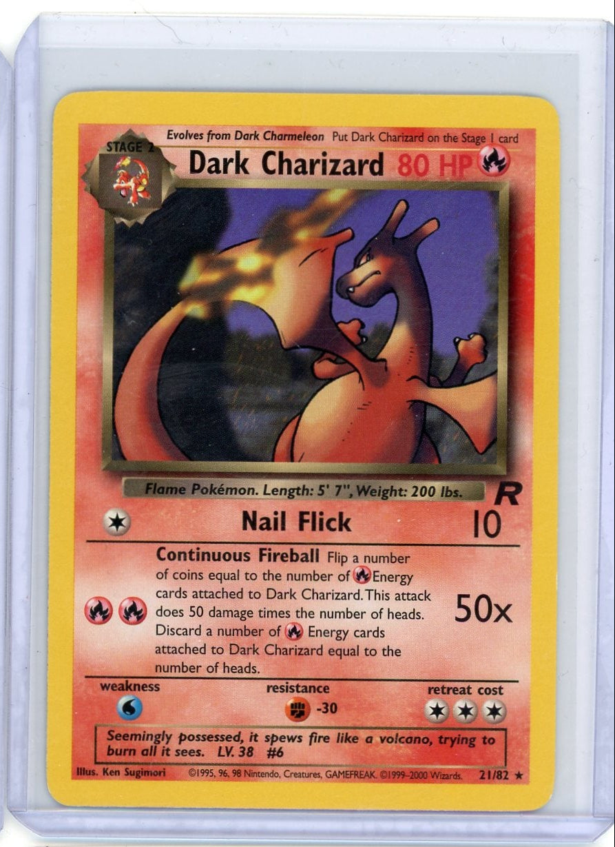 Dark Charizard Pokémon Team Rocket Non Holo #21/82 LP