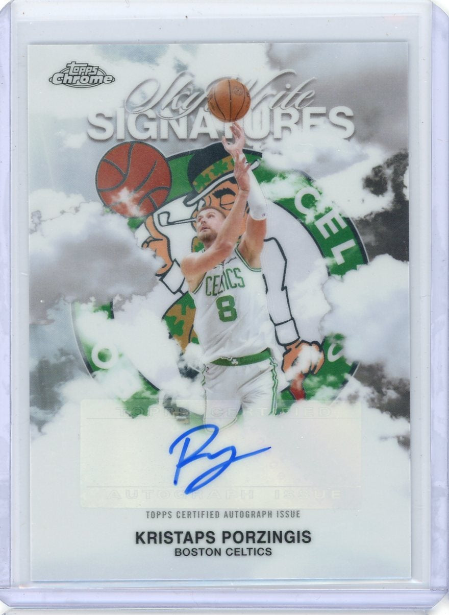 Kristaps Porzingis 2025-26 Topps Chrome Sky Write Signatures autograph