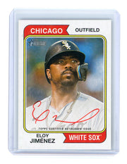 Eloy Jimenez 2023 Topps Heritage red ink autograph #'d 45/74