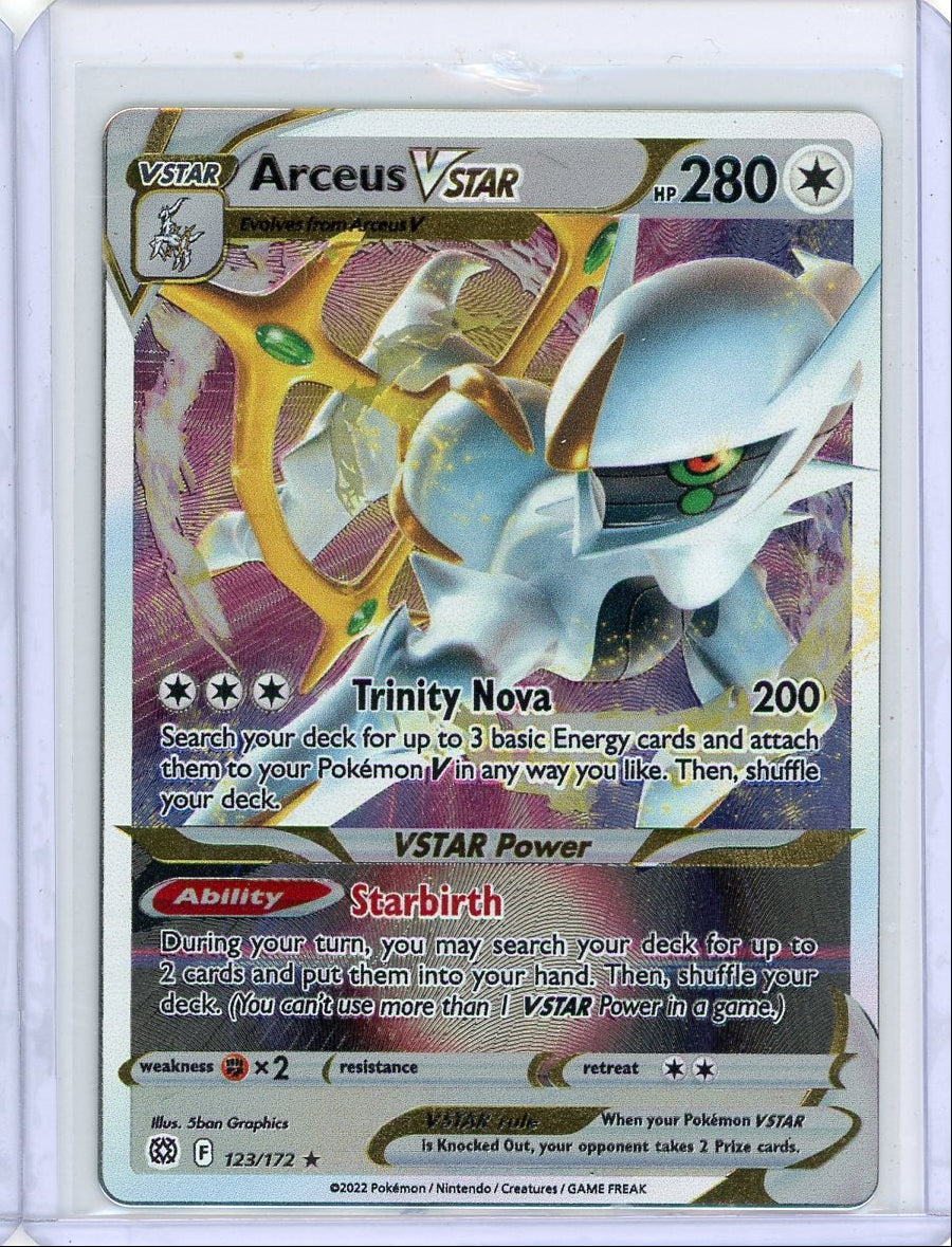 Arceus Vstar Pokémon Brilliant Stars Metal Card #123/172