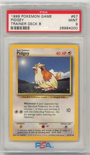 Pidgey 1999 Pokemon Base Set Trainer Deck B #57/102 PSA 9