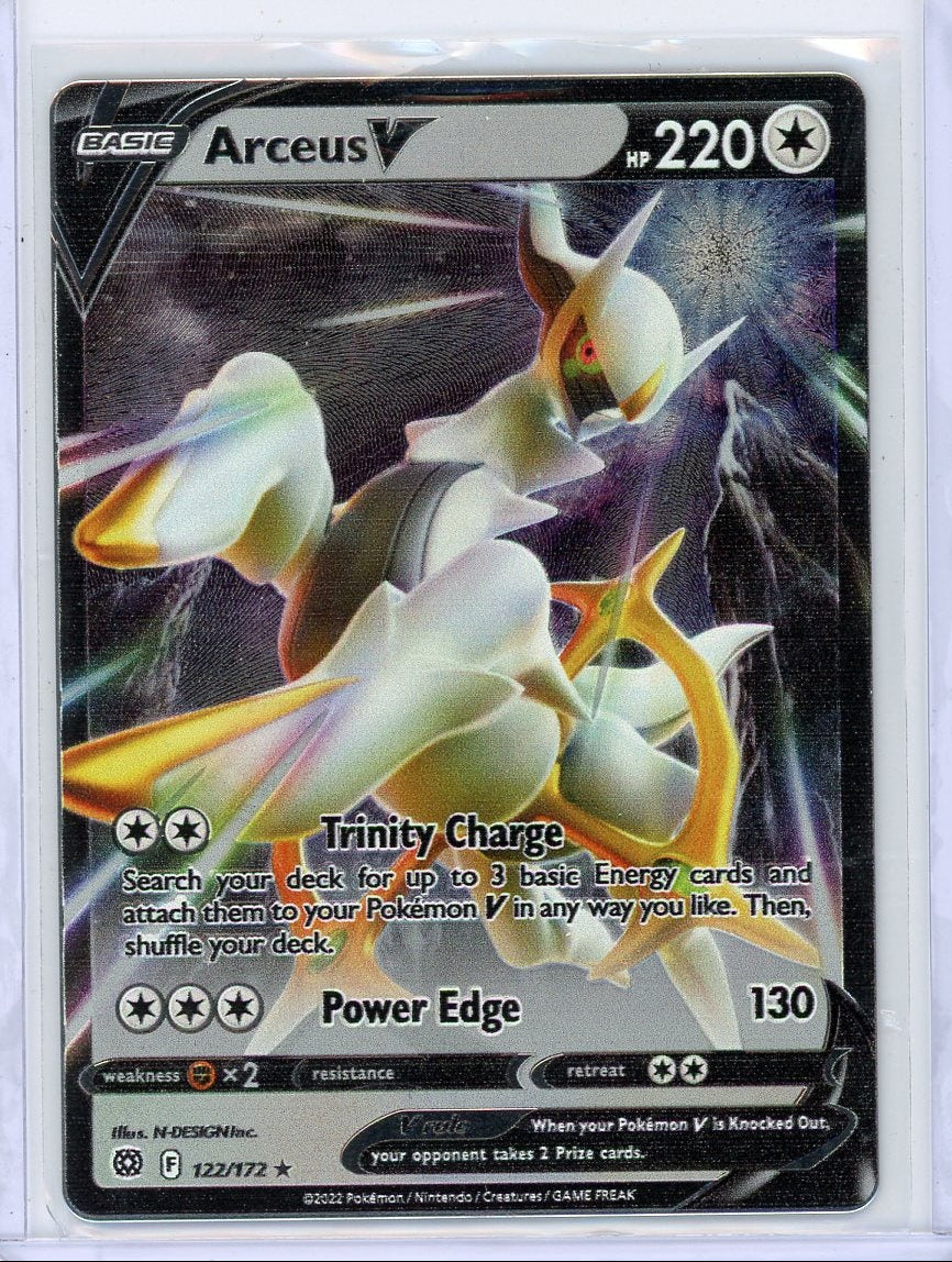 Arceus V Pokémon Brilliant Stars Metal Card #122/172