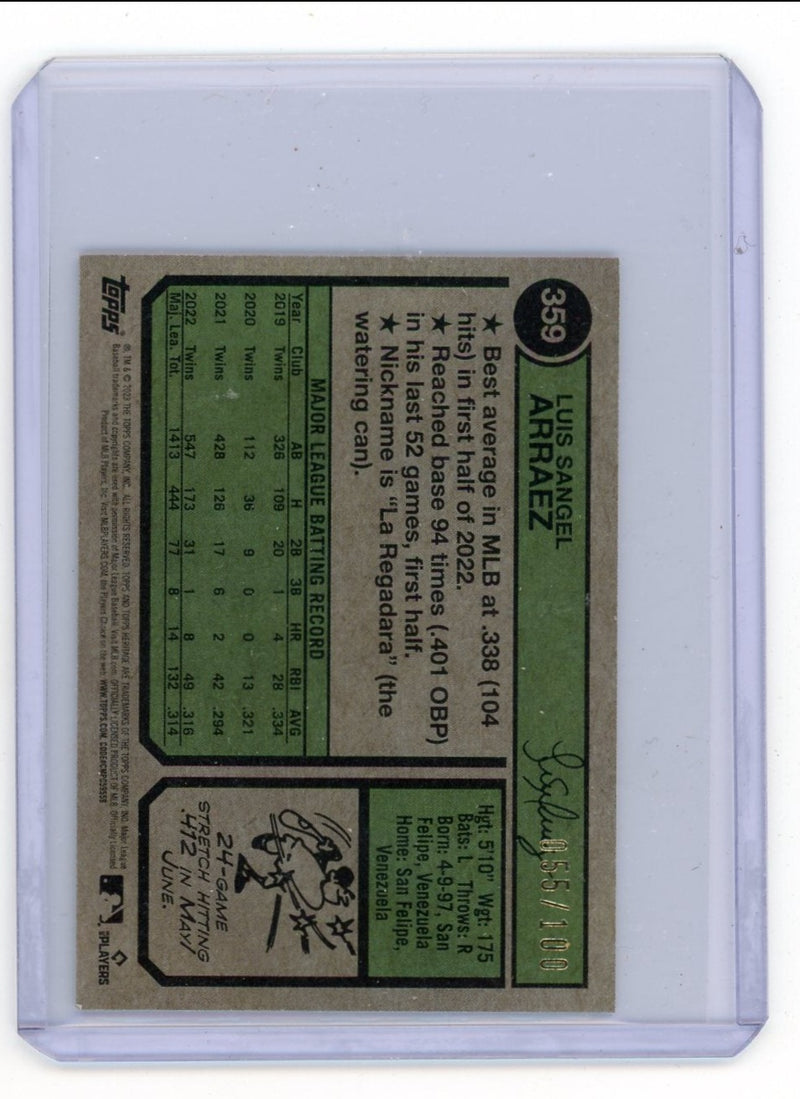 Luis Arraez 2023 Topps Heritage mini 