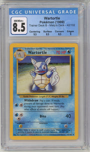 Wartortle 1999 Pokemon Trainer Deck B - Misty's Deck #42/102 CGC 8.5