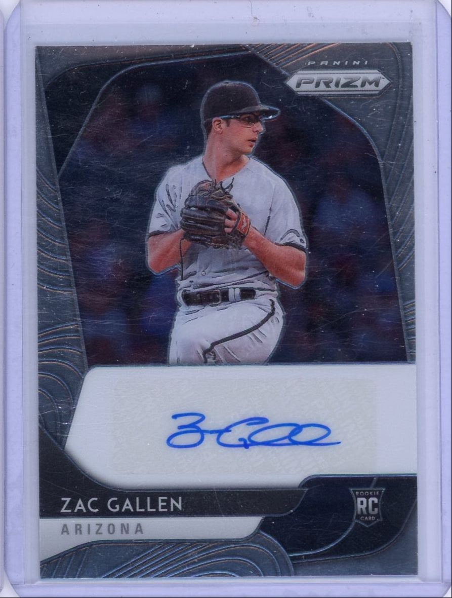 Zac Gallen 2020 Panini Prizm autograph rookie card