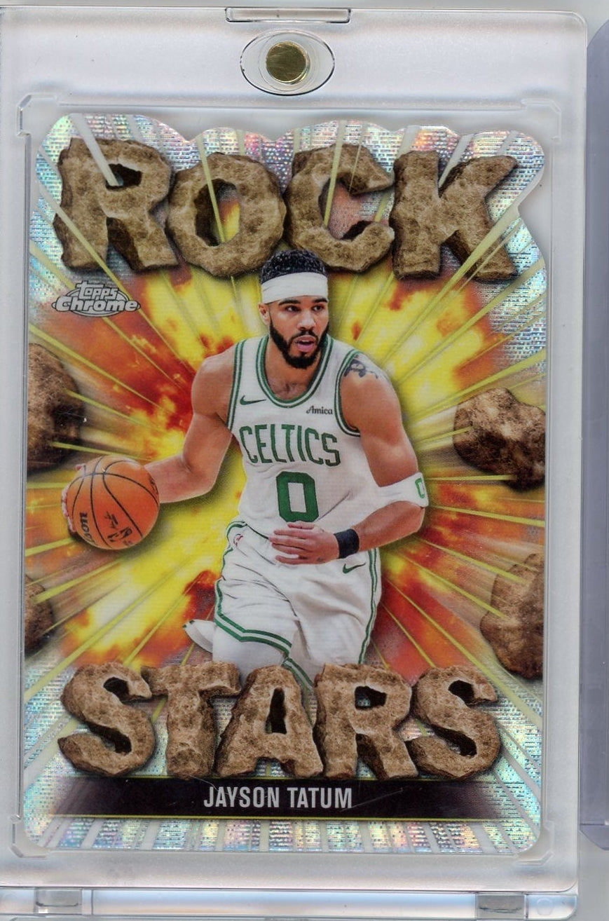 Jayson Tatum 2025-26 Topps Chrome Rock Stars die-cut