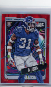 Tyler Nubin 2024 Topps Chrome Cosmic red flare refractor rookie card #'d 1/5