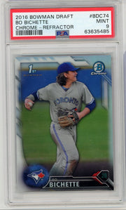 Bo Bichette 2016 1st Bowman Draft Chrome refractor PSA 9