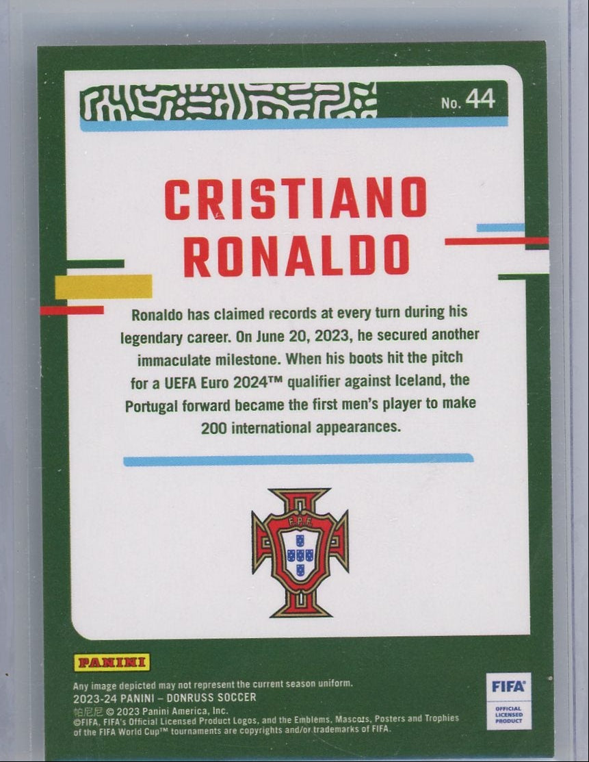 Cristiano Ronaldo 2023-24 Panini Donruss FIFA diamond holo