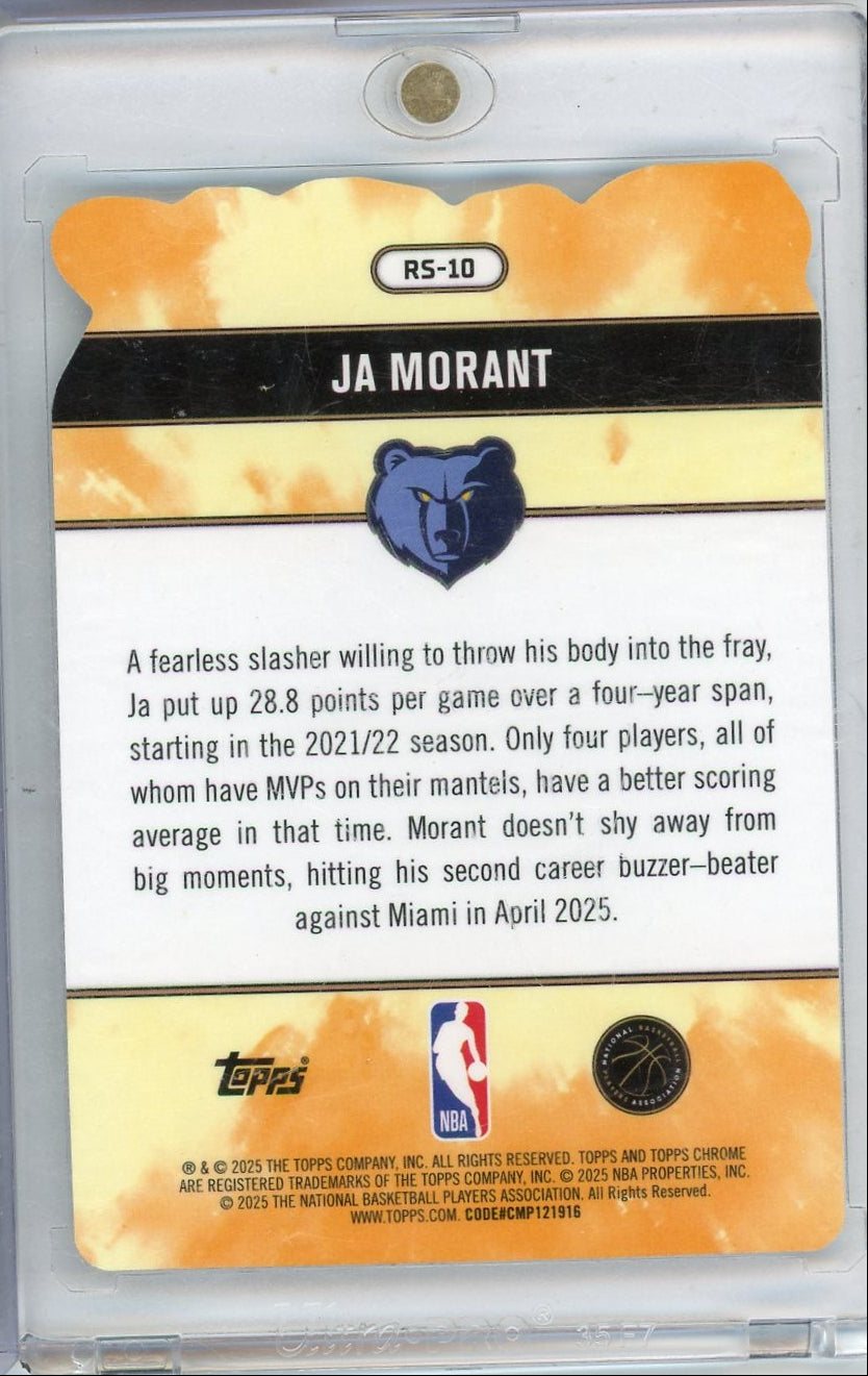 Ja Morant 2025-26 Topps Chrome Rock Stars die-cut