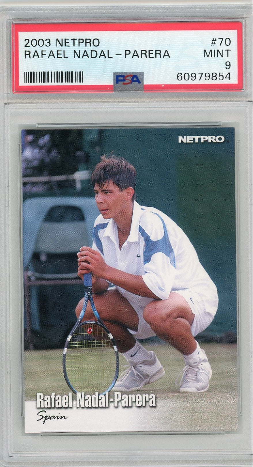 Rafael Nadal 2003 NetPro rookie card #70 PSA 9