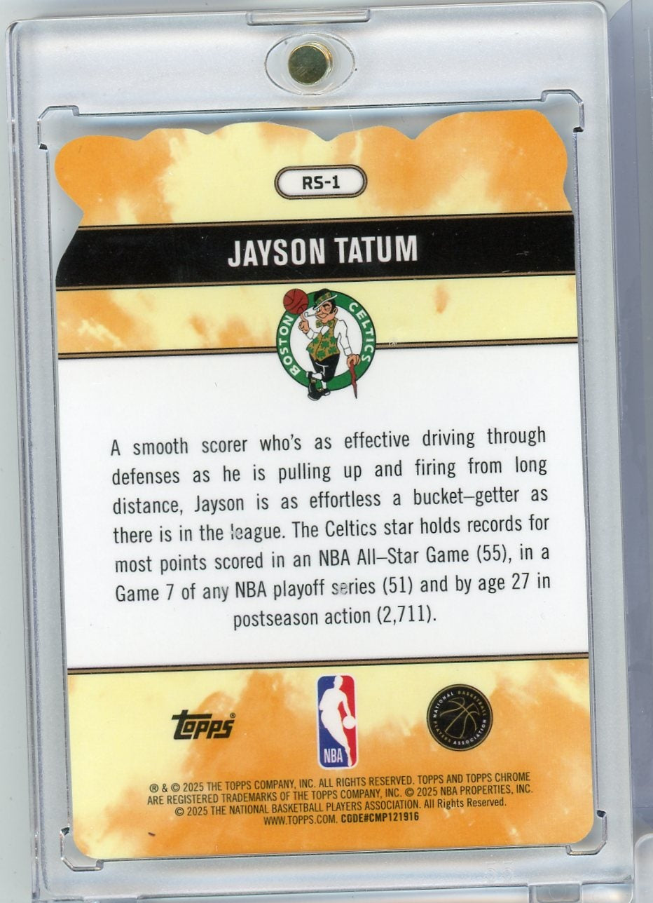 Jayson Tatum 2025-26 Topps Chrome Rock Stars die-cut