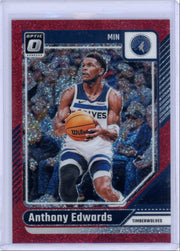 Anthony Edwards 2024-25 Panini Donruss Optic red glitter prizm #'d 47/75