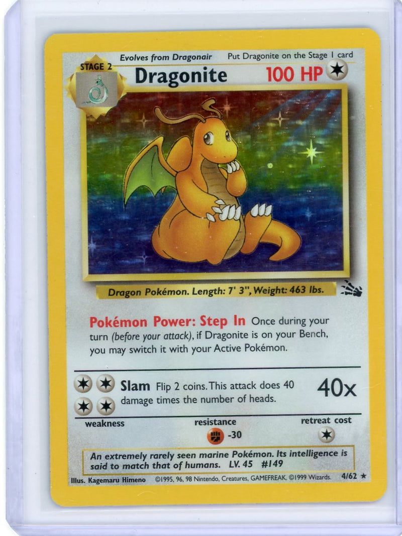 Dragonite 1999 Pokemon Fossil rare holo 