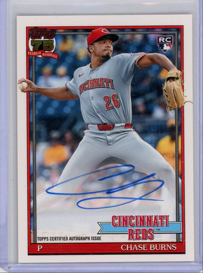 Chase Burns 2026 Topps Series 1 1991 Auto RC