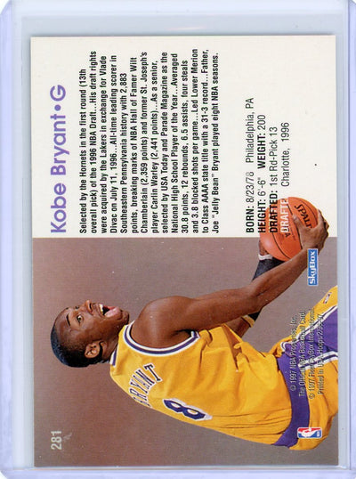Kobe Bryant 1996-97 NBA Hoops Official Skybox Rookies