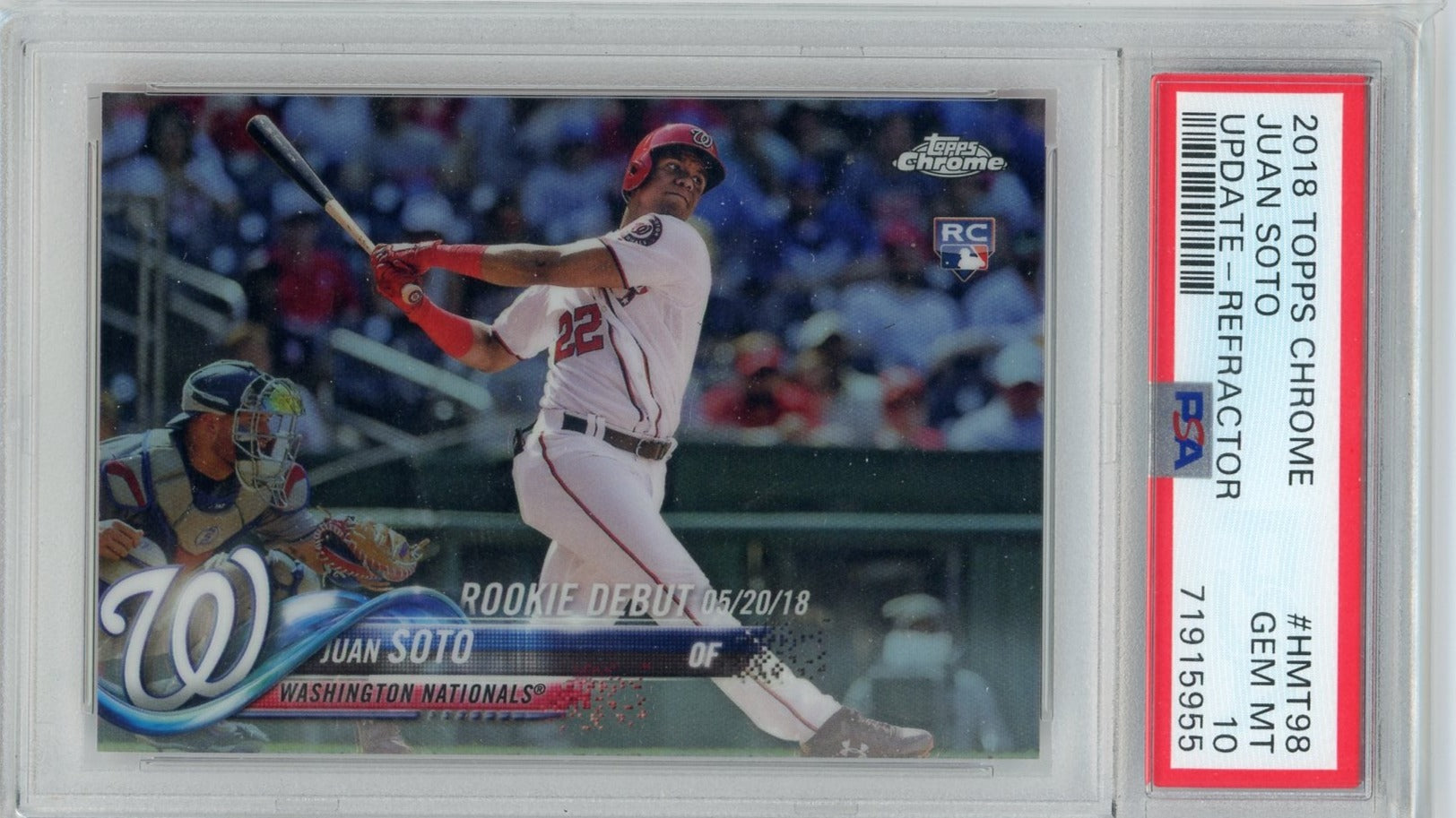 Juan Soto 2018 Topps Chrome Update Refractor 033/250 PSA 10 RC