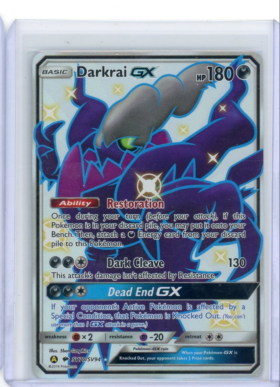 Darkrai GX Pokémon Hidden Fates Shiny Full-Art #SV70/SV94