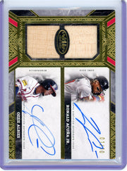 Ronald Acuna Jr. Ozzie Albies 2025 Topps Tier One Dual Relics bat autograph #'d 01/10