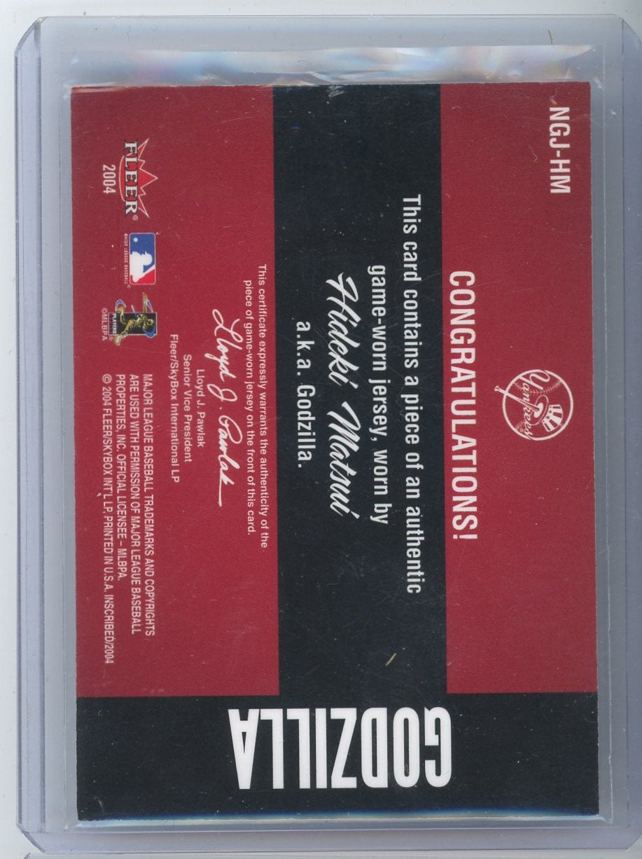 Hideki Matsui 2004 Fleer Inscribed Names of the Game game-used jersey relic #'d 160/250