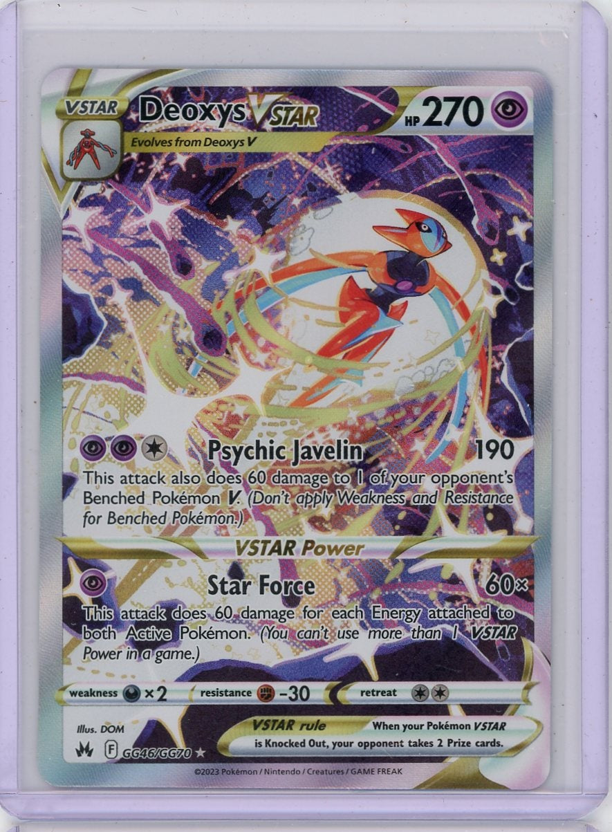 Deoxys Vstar Pokémon Crown Zenith Galarian Gallery #GG46/GG70