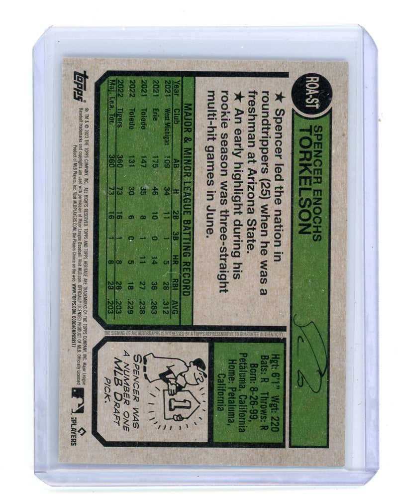 Spencer Torkelson 2023 Topps Heritage autograph – Piece Of The Game