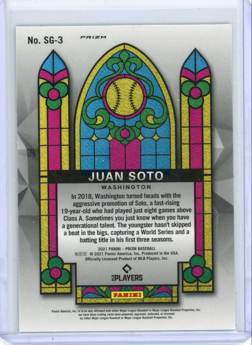 Juan Soto 2021 Panini Prizm Stained Glass RWB prizm
