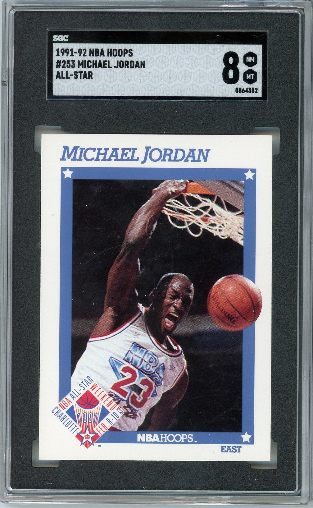 Michael Jordan 1991-92 NBA Hoops All-Star SGC 8