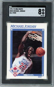 Michael Jordan 1991-92 NBA Hoops All-Star SGC 8